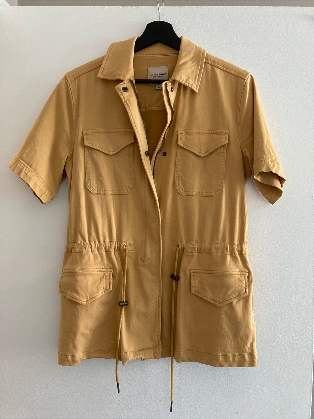 Liverpool Short-Sleeve Utility Jacket in Mustard